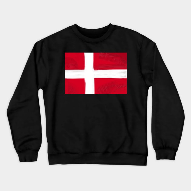 Denmark Flag Crewneck Sweatshirt by Dojaja